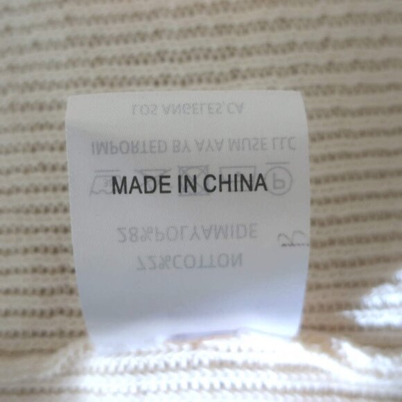 Aya Muse Berin Mock Neck Knit Maxi Dress Ivory Cotton-Blend Size Small NEW - Picture 7 of 7